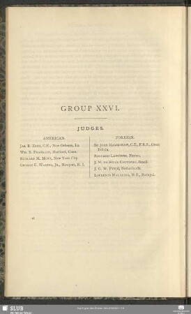 Group XXVI. Judges