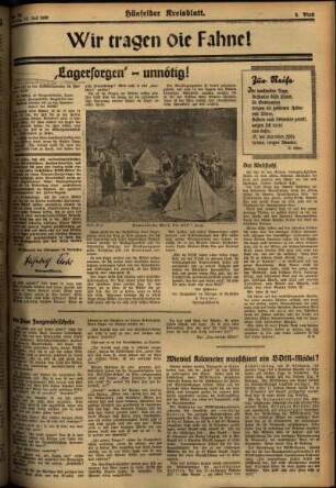 Zweite Ausgabe vom Montag, den 13. Juli 1936.