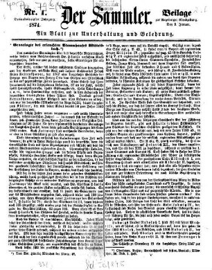 Der Sammler. 43. 1874