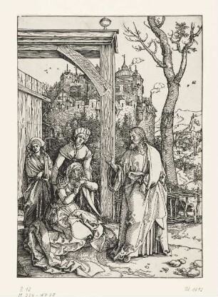 Christus nimmt Abschied von seiner Mutter, Blatt 17 der Folge "Albrecht Dürer, Marienleben (vor dem Text)"