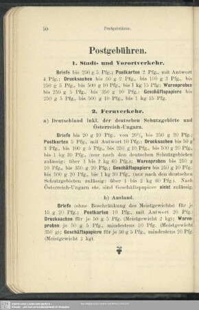 Postgebühren