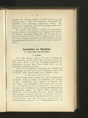 Geschwülste der Mundhöhle.