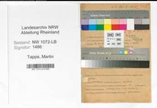 Entnazifizierung Martin Tappe , geb. 10.01.1910 (Angestellter)