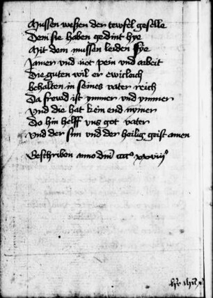 mit Datierung: „Dahin helff vns got vnd der sun vnd der heilig geist amen. Geschriben anno domini CCCC° XXVIII°“