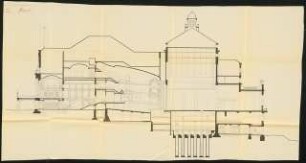 Preußisches Staatstheater, Kassel: Längsschnitt 1:100