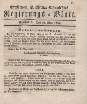 Nr. 5 . 10. May 1833