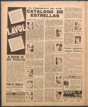 Catálogo de estrellas : El firmamento del cine