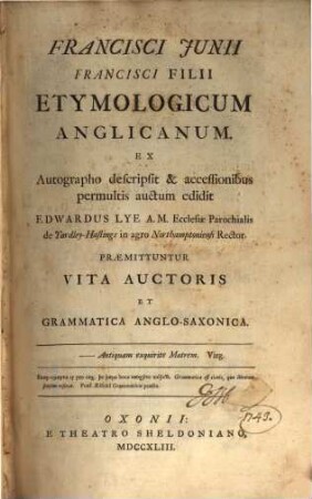 Etymologicum Anglicanum
