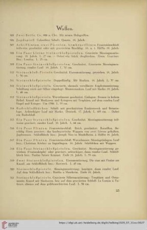 Waffen (Nr. 305-377)