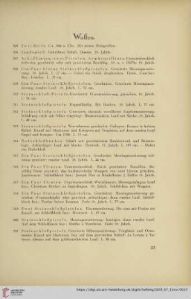 Waffen (Nr. 305-377)