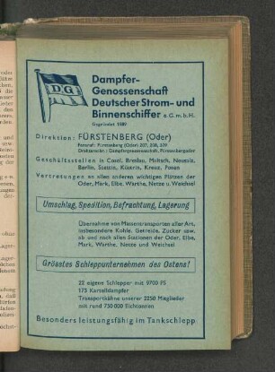 Dampfer-Genossenschaft Deutscher Strom- und Binnenschiffer e.G.m.b.H. (...)