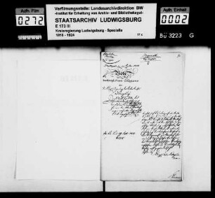 Gesuch des Schneiders Leonhard Weissert von Oßweil um Nachlaß der vom Oberamt Marbach angesetzten Taxe für seine bürgerliche Aufnahme in Marbach