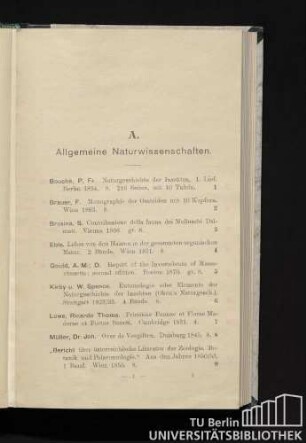 A. Allgemeine Naturwissenschaften.
