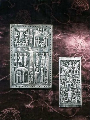 Elfenbeinrelief mit Szenen aus dem Leben Jesu (ursprünglich Buchdeckel?)