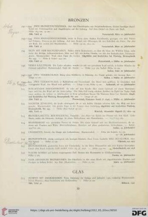 Bronzen (Nr. 791-821)