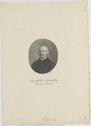 Bildnis des Aug. Gottlieb Spangenberg