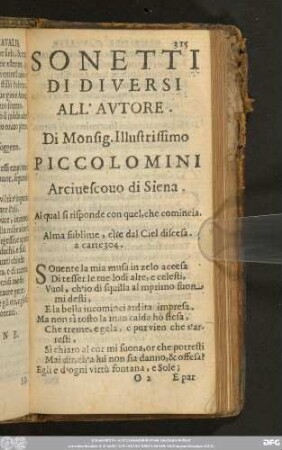 Sonetti Di Diversi All'Autore.