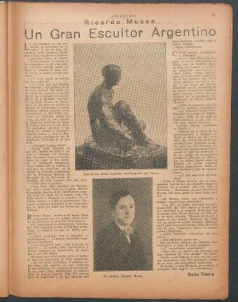 Ricardo Musso. - Un gran escultor argentino