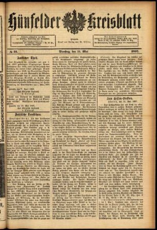 Ausgabe vom Dienstag, den 11. Mai 1897.