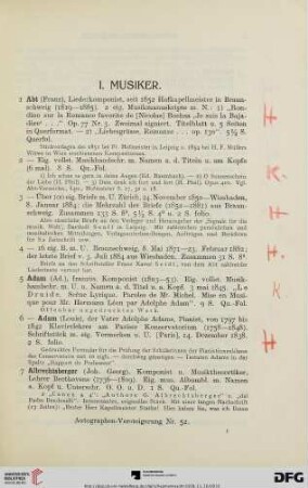 I. Musiker (Nr.1-728)
