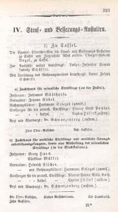 IV. Straf- und Besserungs-Anstalten.