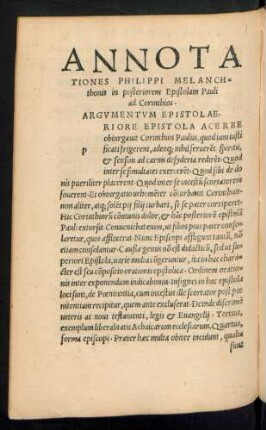 Argumentum Epistolae.