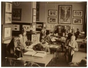 Studiensaal des Kupferstich-Kabinetts im Semperbau am Zwinger