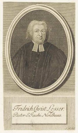 Bildnis des Fridrich Christ. Lesser