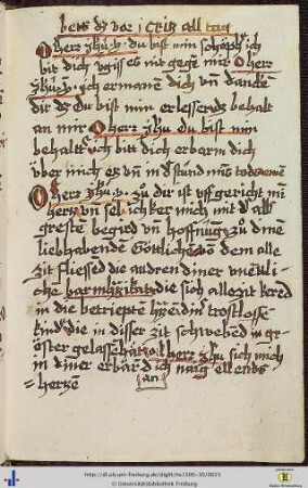[10r - 13r] Gebet gegen den Tod, Sterbe- und Christusgebet.
