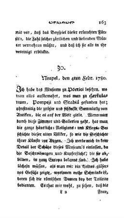 30. - Neapel, den 4ten Febr. 1780.