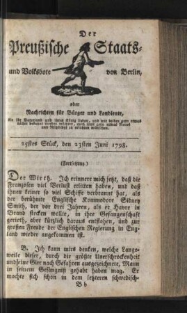 25stes Stück, den 23sten Juni 1798