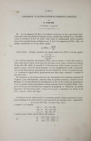 Esposizione di diversi sistemi di coordinate emogenee.