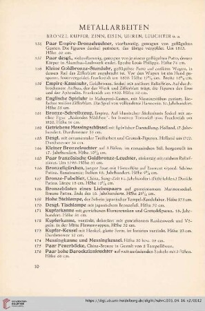 Metallarbeiten (Nr. 156-205)