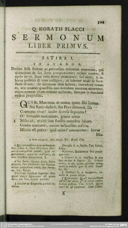 Q. Horatii Flacci Sermonum Liber Primus