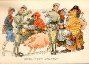 Humoristische Soldatenkarte