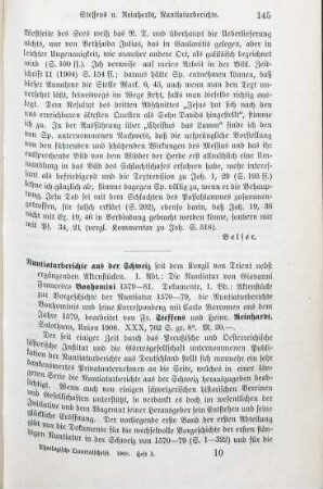 145-146 [Rezension] Aktenstücke zur Vorgeschichte der Nuntiatur 1570 - 1579