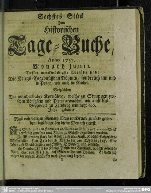 Sechstes Stück. Monath Junii