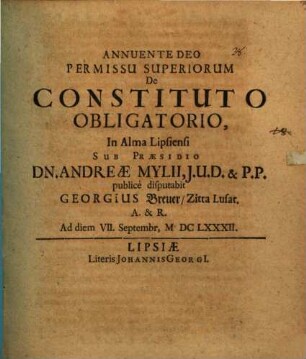 De constituto obligatorio