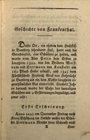 Frankenthal oder Vierzehn Heiligen : Ein Taschen- und Andachtsbuch für dahin Reisende