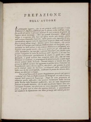 Prefazione Dell' Autore.