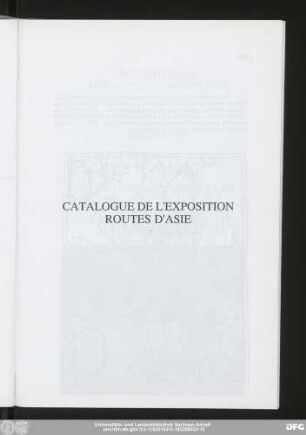 Catalogue De L'Exposition Routes D'Asie