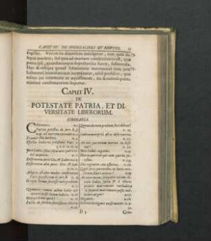 Caput IV. De Potestate Patria, Et Diversitate Liberorum.