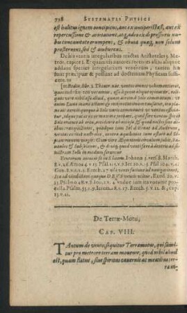 De Terrae-Motu, Cap. VIII.