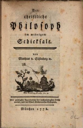 Der christliche Philosoph im widrigen Schicksaale