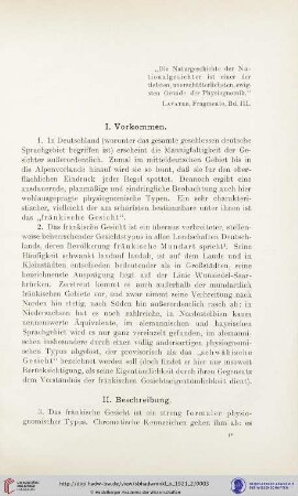 I. Vorkommen