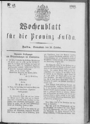 Nr. 42, Ausgabe vom 20. Oktober 1860