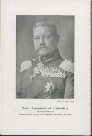 Paul v. Beneckendorff und v. Hindenburg