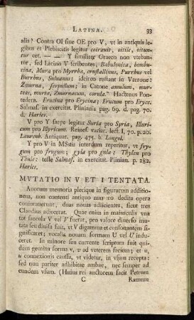 Mutatio in V et I Tentata.