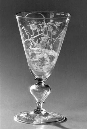 Pokal mit der Allegorie der vereinigten Niederlande und Inschrift