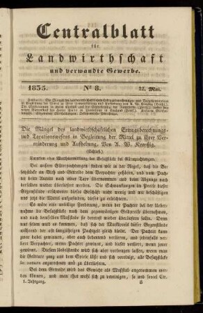 1835. No. 8. 22. Mai